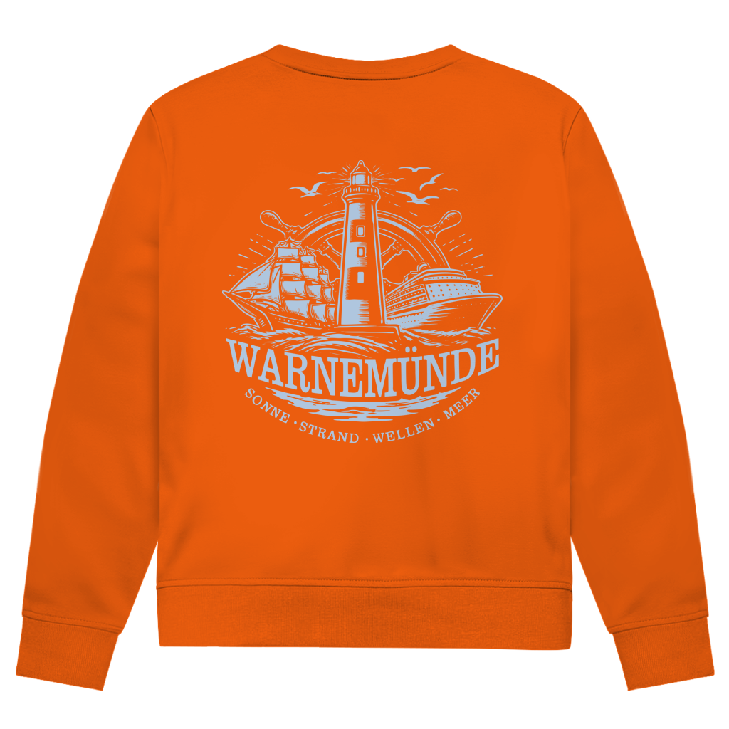 Sweatshirt Herren "Warnemünde Leuchtturm" #500 - beidseitiger Druck