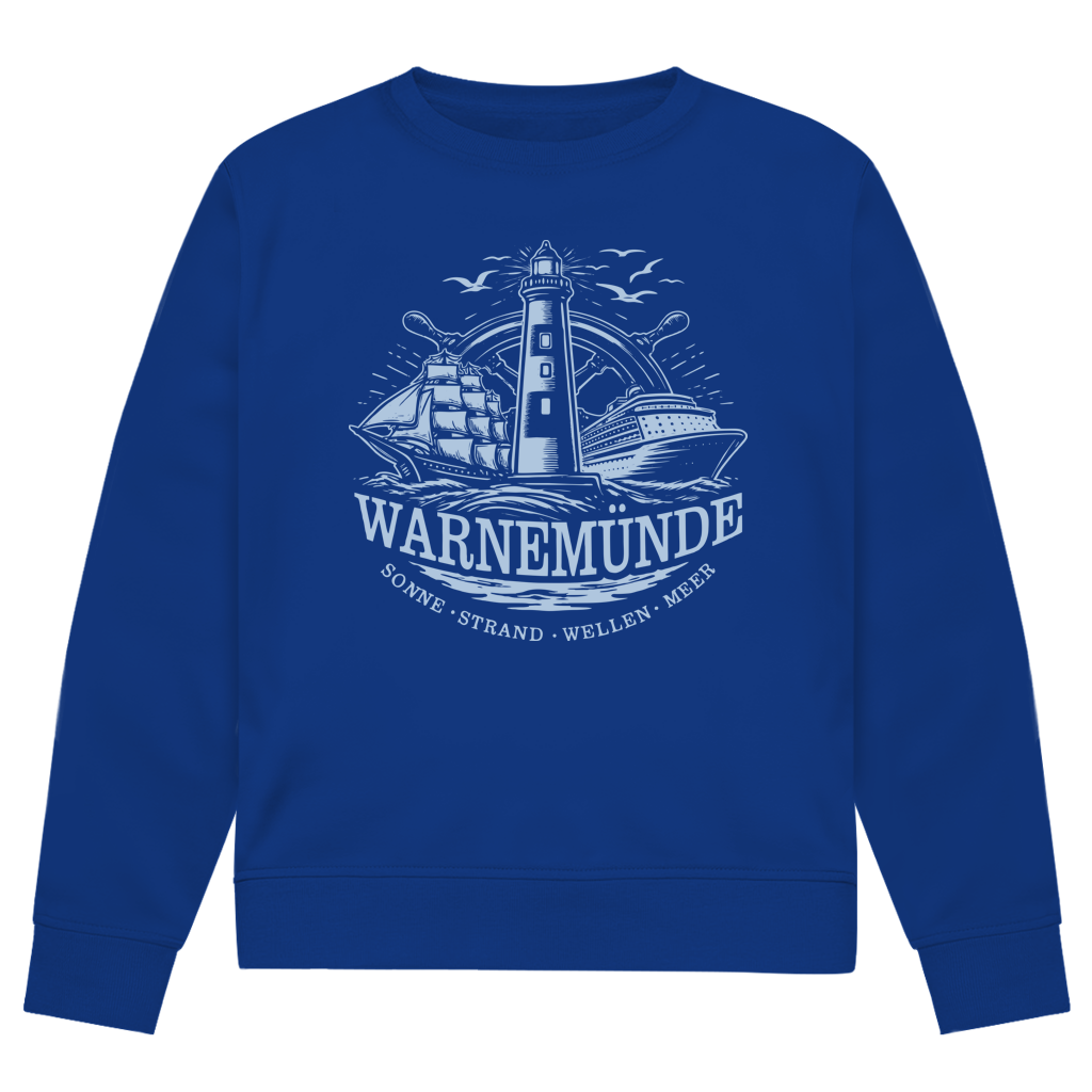 Sweatshirt Herren "Warnemünde Leuchtturm" #500 - beidseitiger Druck