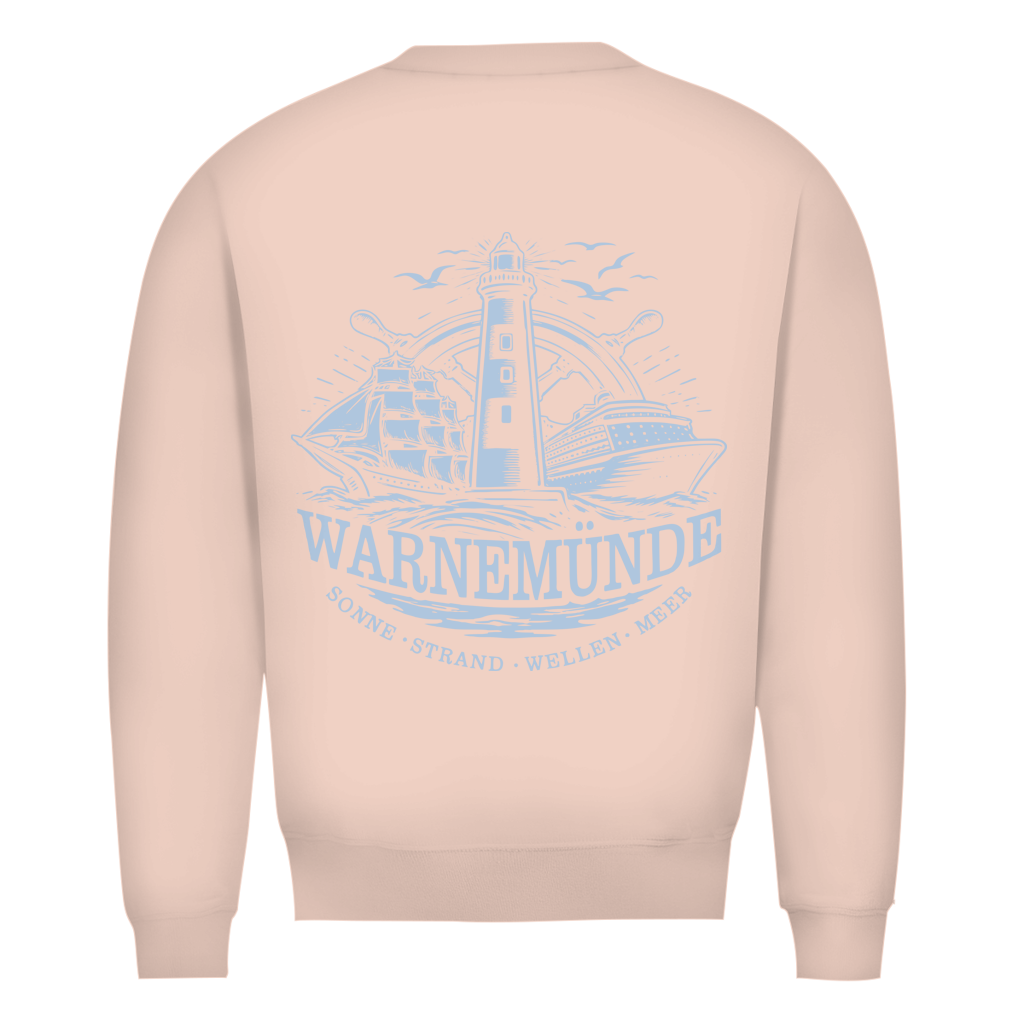 Sweatshirt Herren "Warnemünde Leuchtturm" #500 - beidseitiger Druck