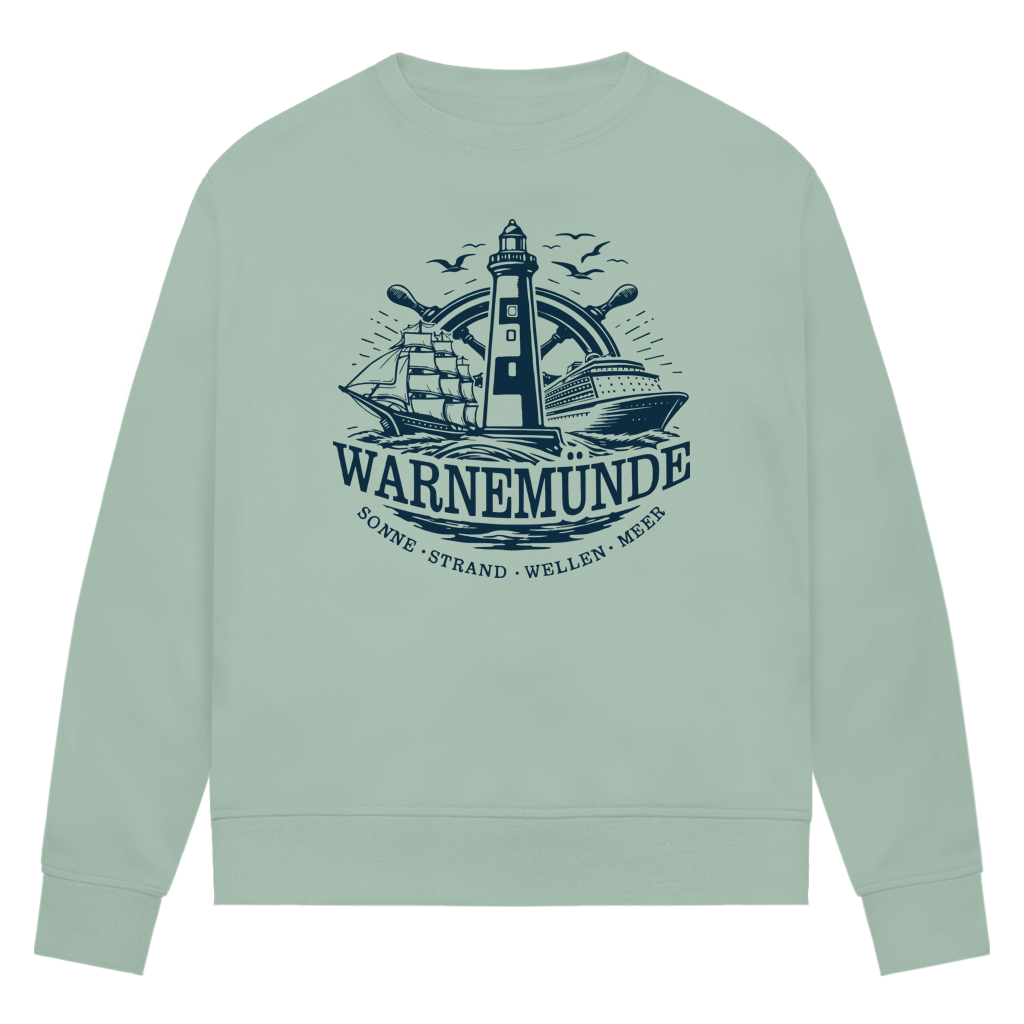 Sweatshirt Damen "Warnemünde Leuchtturm" #500