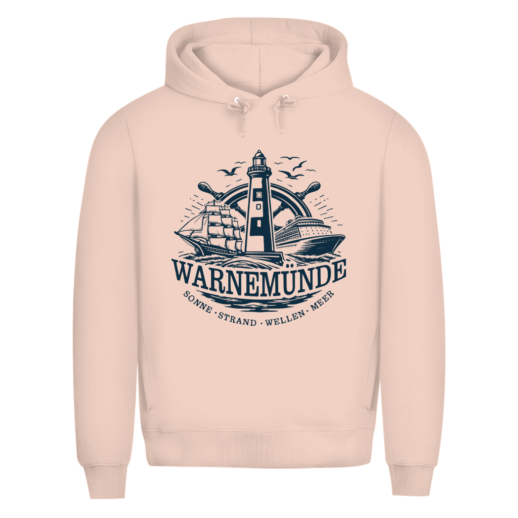 Hoodie Herren  "Warnemünde Leuchtturm" #500 - einseitiger Druck