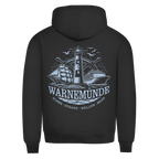 Hoodie Herren "Warnemünde Leuchtturm" #500 - beidseitiger Druck