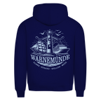 Hoodie Herren "Warnemünde Leuchtturm" #500 - beidseitiger Druck