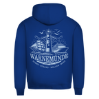 Hoodie Herren "Warnemünde Leuchtturm" #500 - beidseitiger Druck