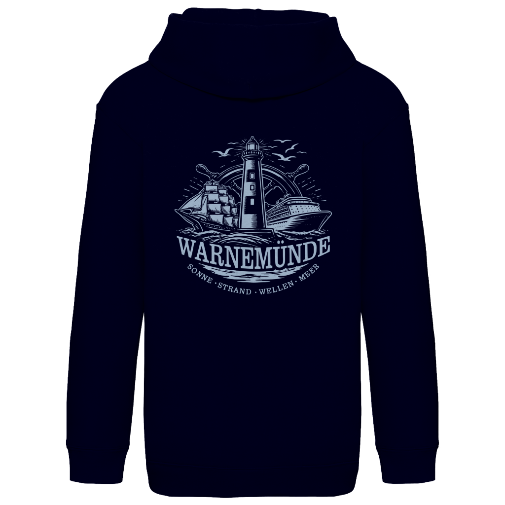 Hoodie Kinder "Warnemünde Leuchtturm" #500 - beidseitiger Druck