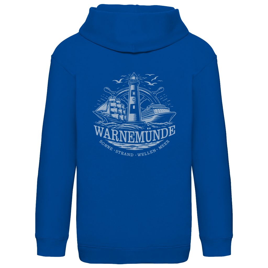 Hoodie Kinder "Warnemünde Leuchtturm" #500 - beidseitiger Druck