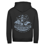 Hoodie-Jacke  "Warnemünde Leuchtturm" #500 - beidseitiger Druck