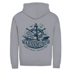 Hoodie-Jacke  "Warnemünde Leuchtturm" #500 - beidseitiger Druck