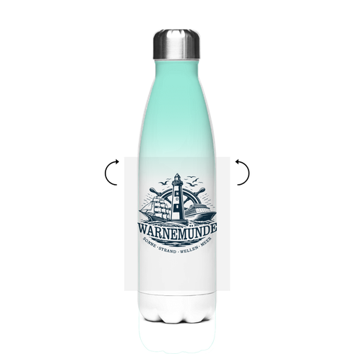 Edelstahl-Thermoflasche   "Warnemünde Leuchtturm" #500