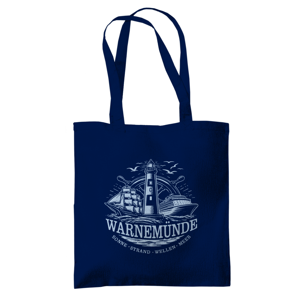Baumwolltasche  "Warnemünde Leuchtturm" #500