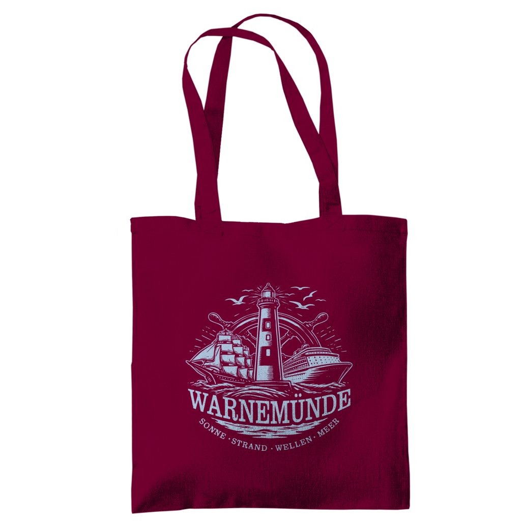 Baumwolltasche  "Warnemünde Leuchtturm" #500