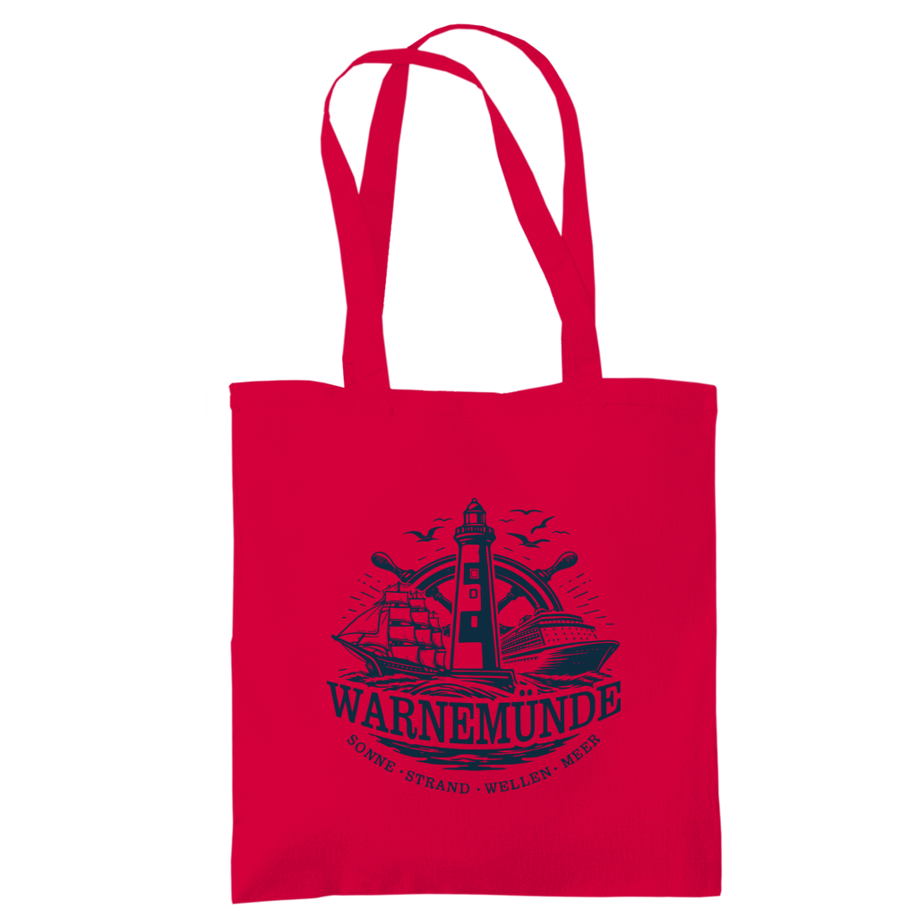 Baumwolltasche  "Warnemünde Leuchtturm" #500