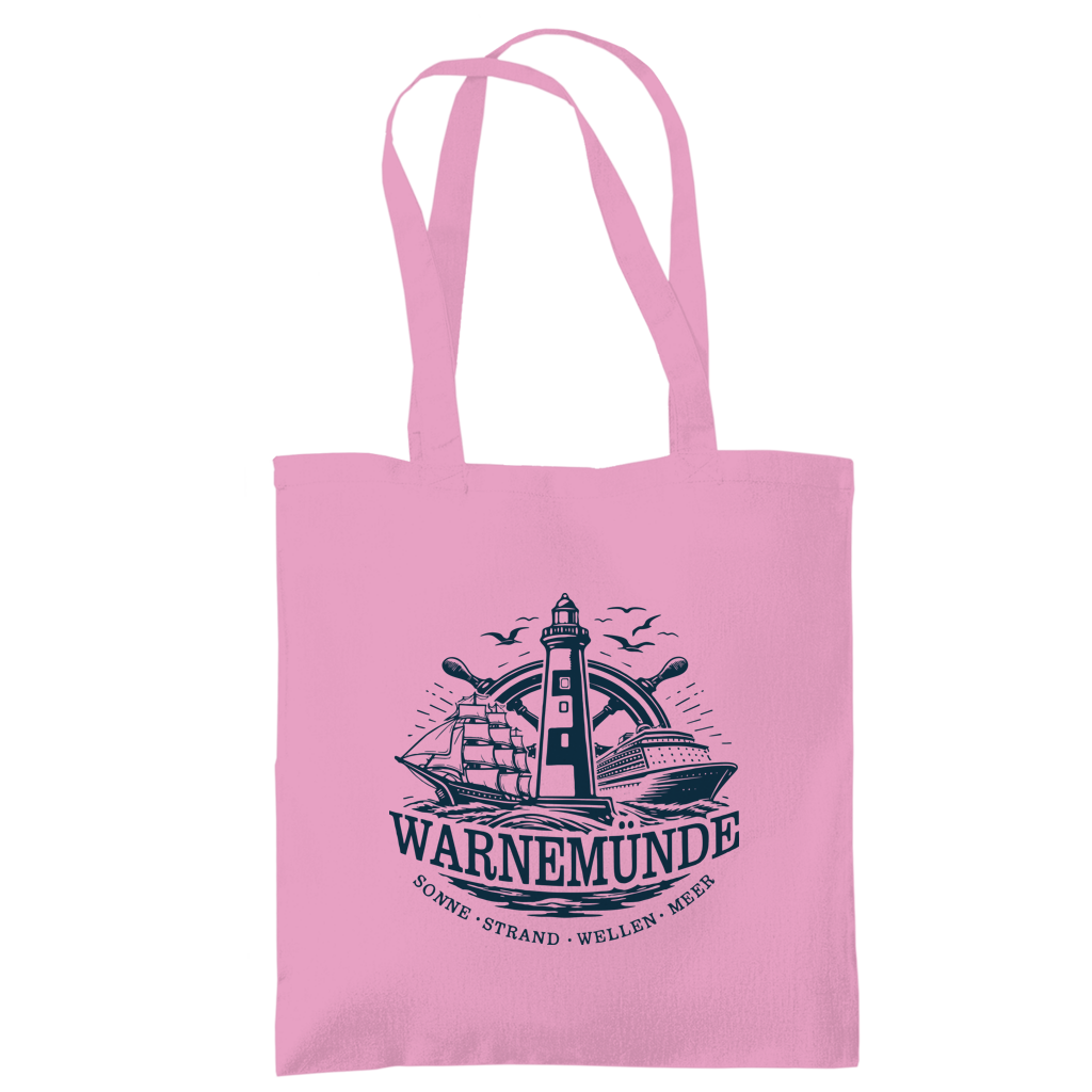 Baumwolltasche  "Warnemünde Leuchtturm" #500