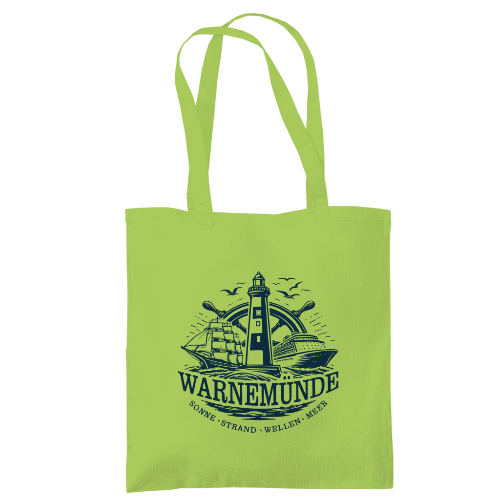 Baumwolltasche  "Warnemünde Leuchtturm" #500