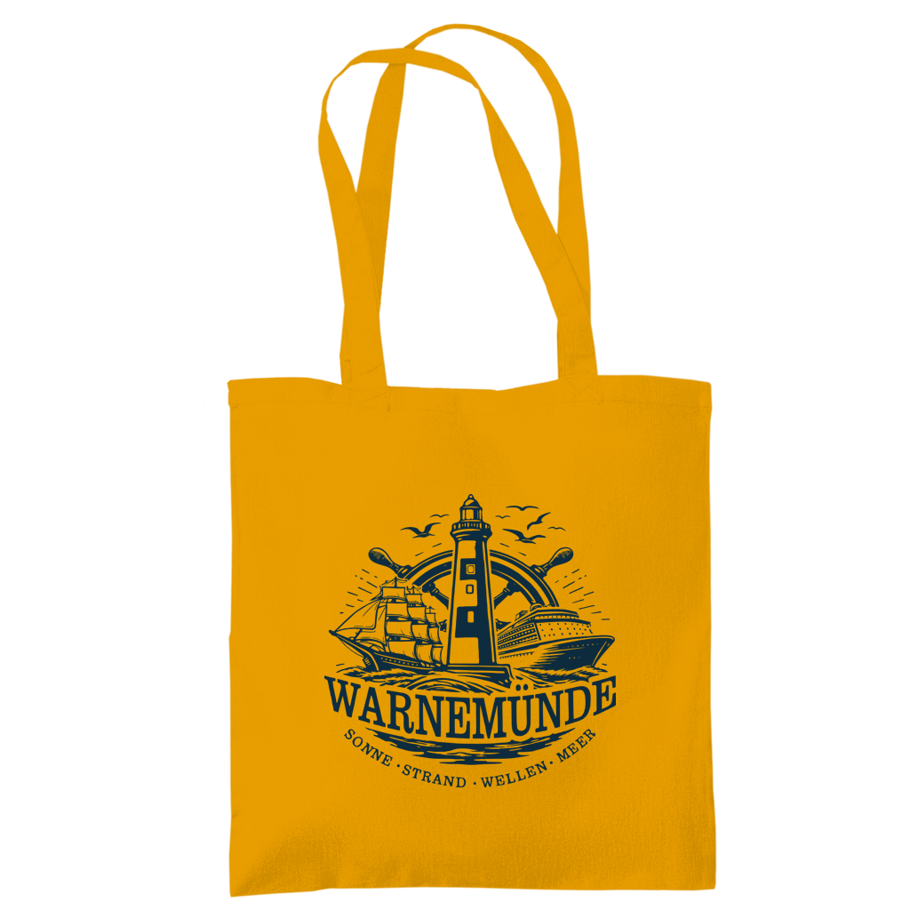 Baumwolltasche  "Warnemünde Leuchtturm" #500