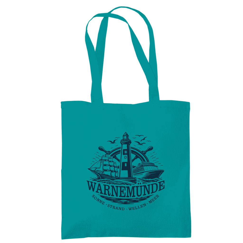 Baumwolltasche  "Warnemünde Leuchtturm" #500
