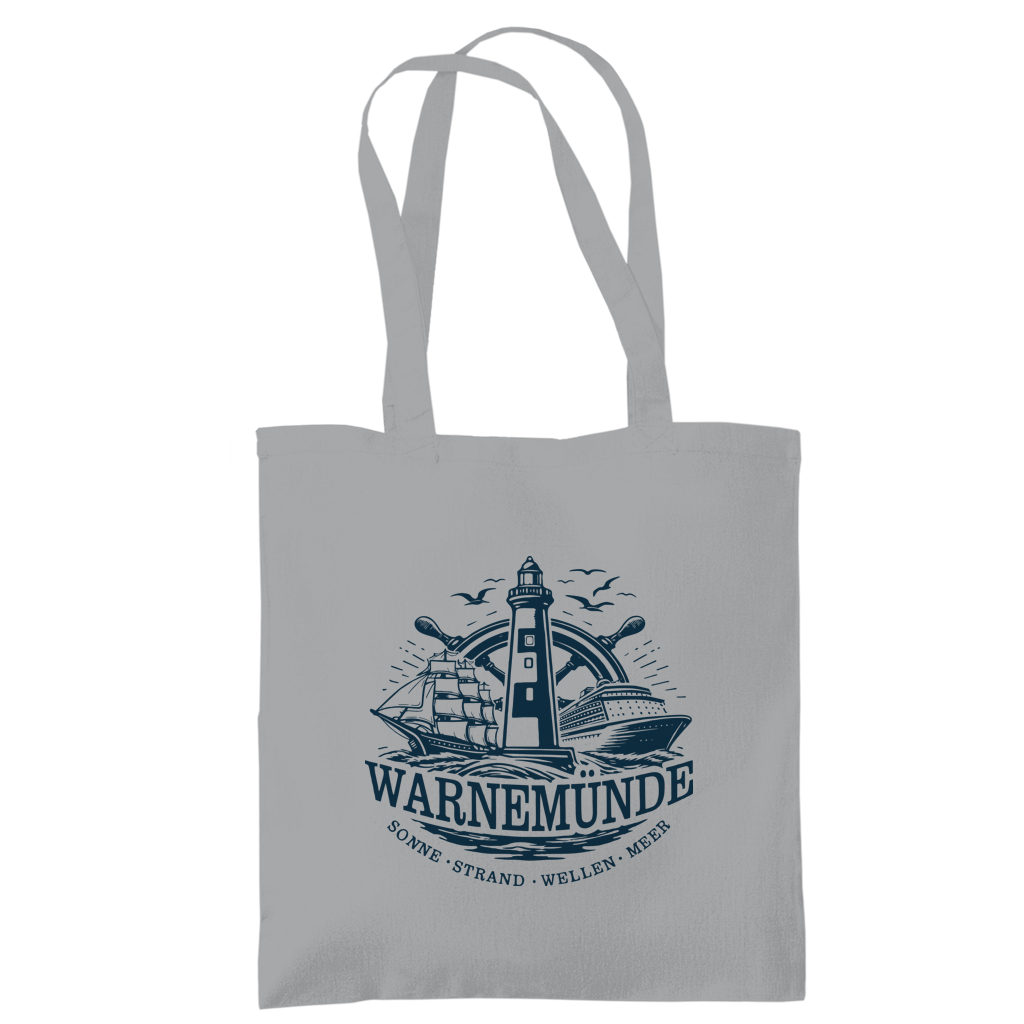 Baumwolltasche  "Warnemünde Leuchtturm" #500