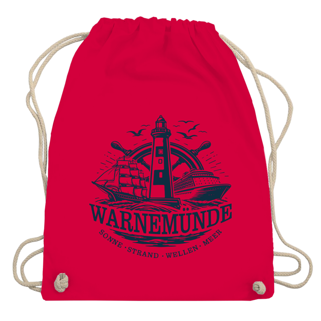 Kordelrucksack "Warnemünde Leuchtturm" #500