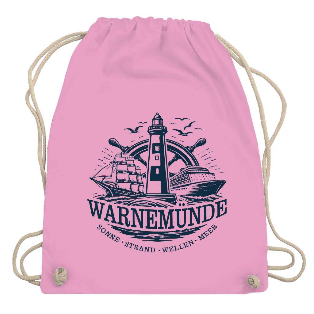 Kordelrucksack "Warnemünde Leuchtturm" #500