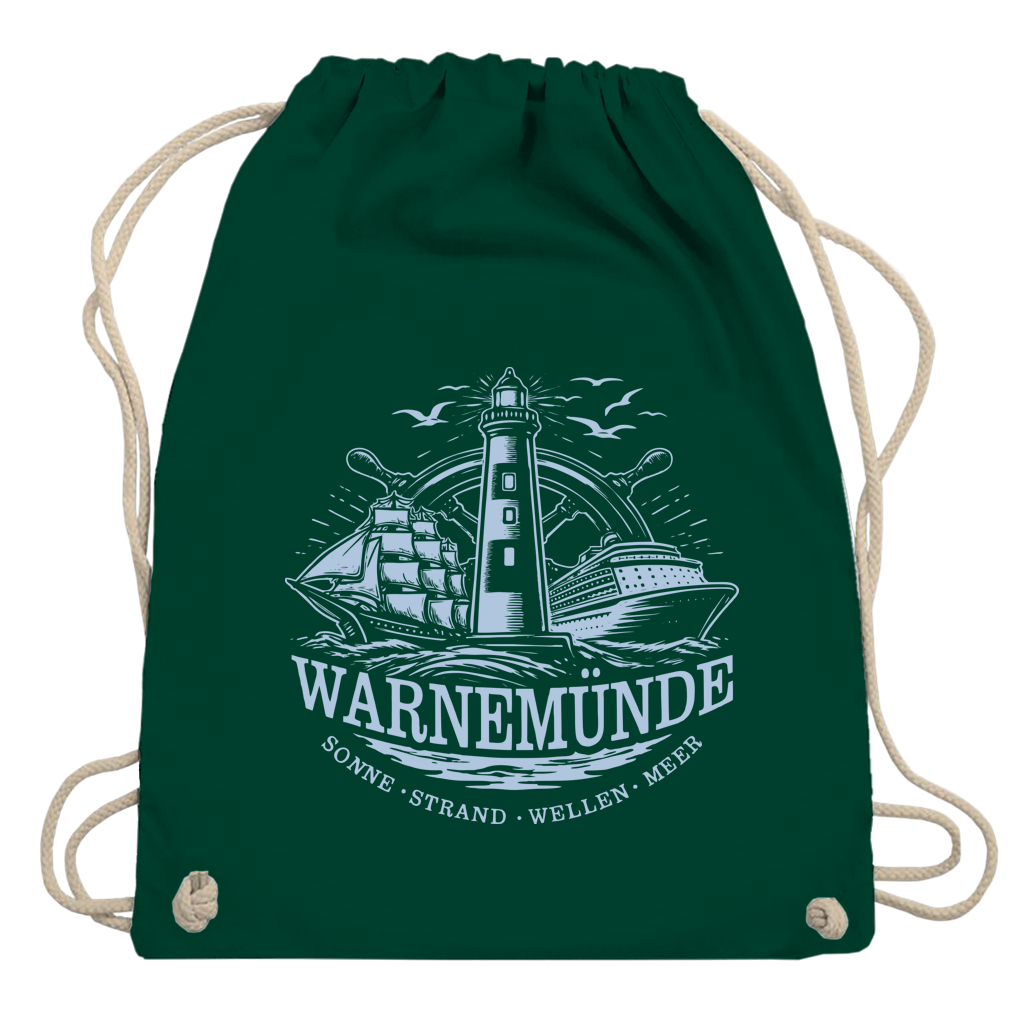 Kordelrucksack "Warnemünde Leuchtturm" #500