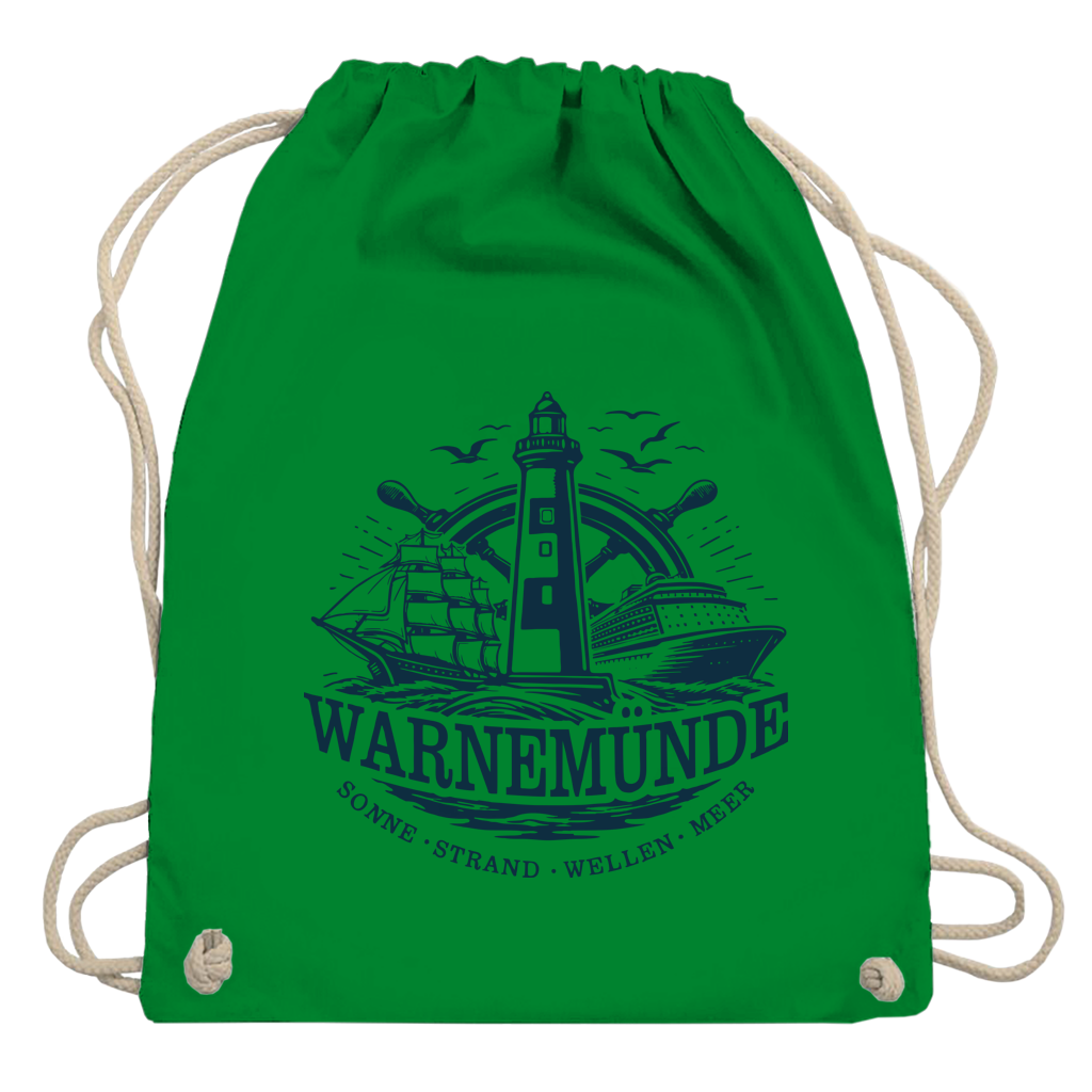 Kordelrucksack "Warnemünde Leuchtturm" #500