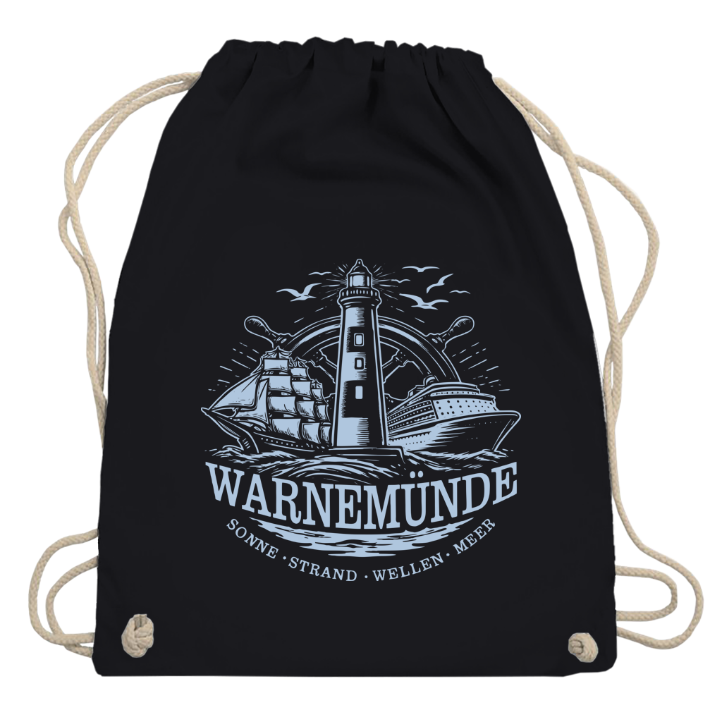 Kordelrucksack "Warnemünde Leuchtturm" #500