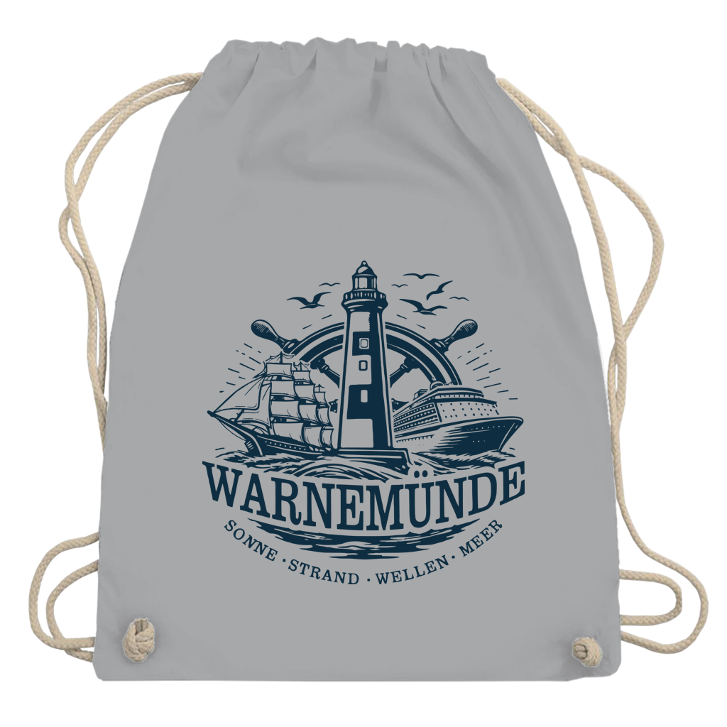 Kordelrucksack "Warnemünde Leuchtturm" #500
