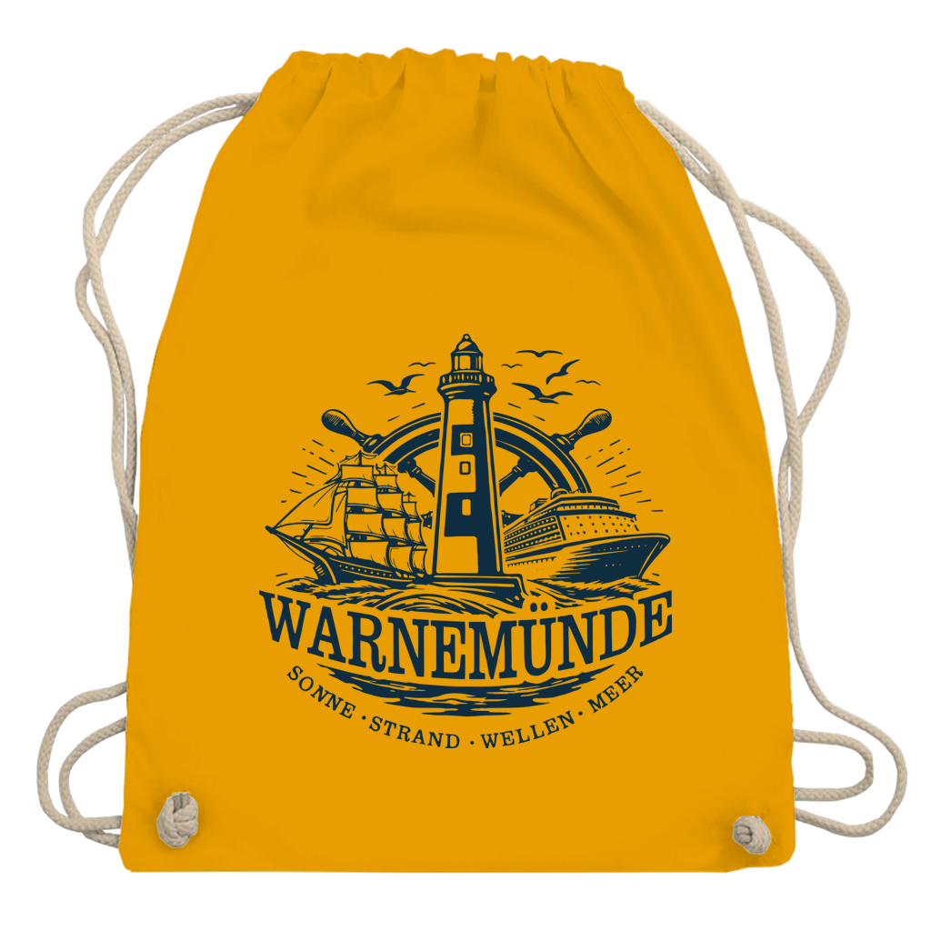 Kordelrucksack "Warnemünde Leuchtturm" #500