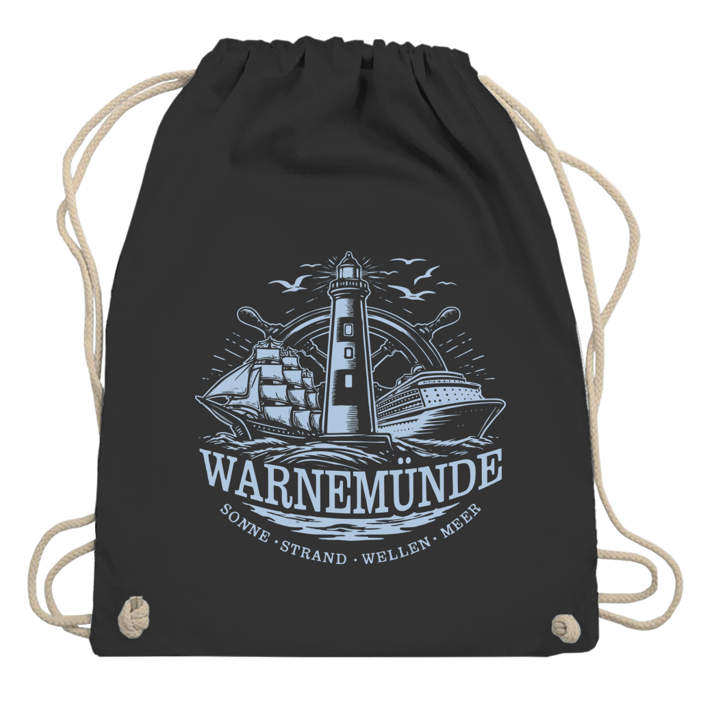 Kordelrucksack "Warnemünde Leuchtturm" #500