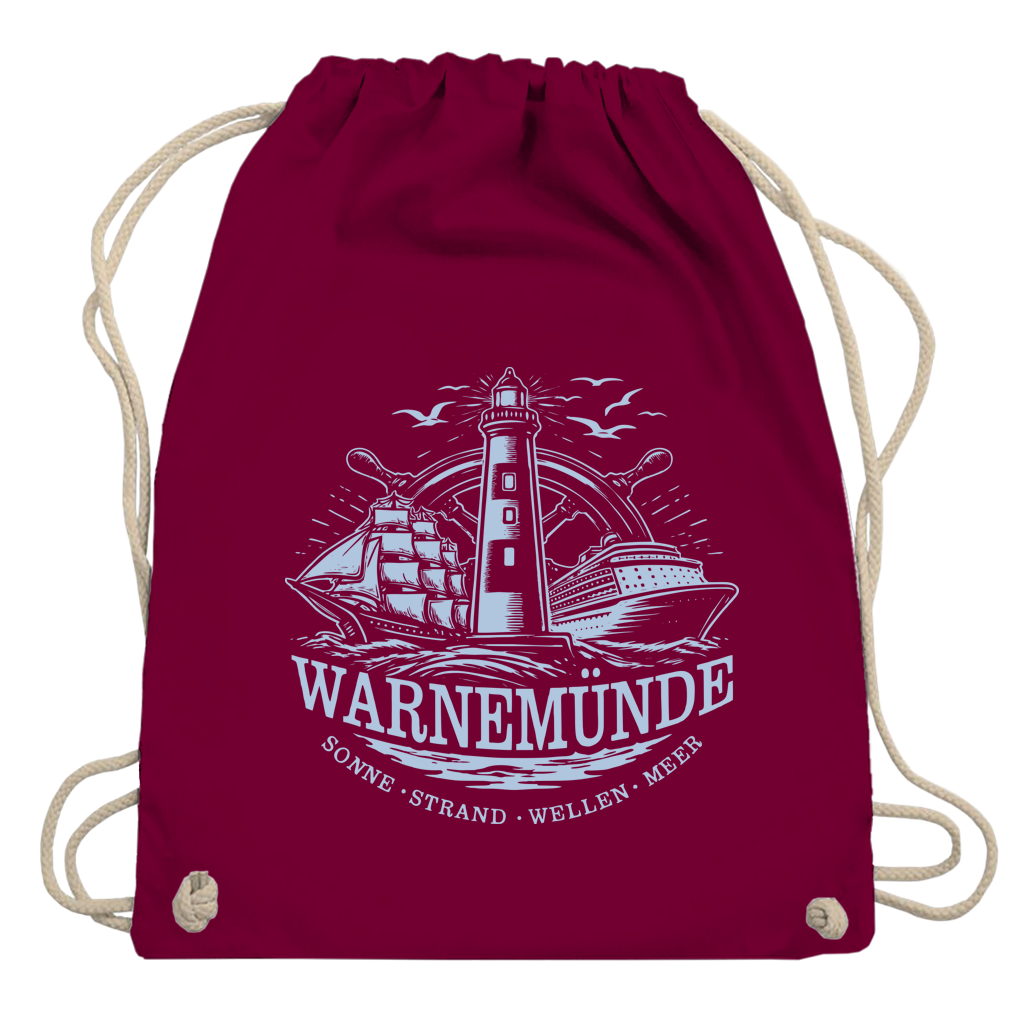 Kordelrucksack "Warnemünde Leuchtturm" #500
