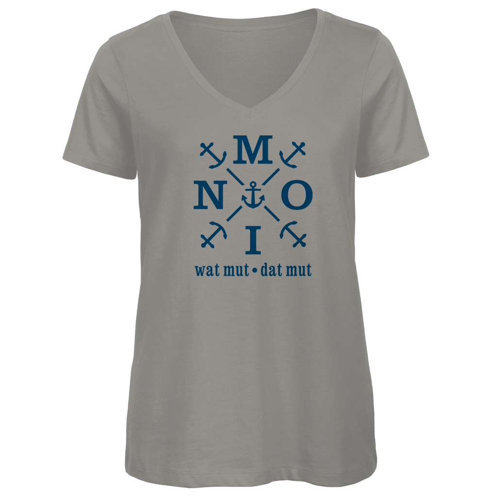 T-Shirt Damen V-Neck "MOIN"#504