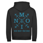 Hoodie-Jacke "MOIN"#504 - beidseitiger Druck