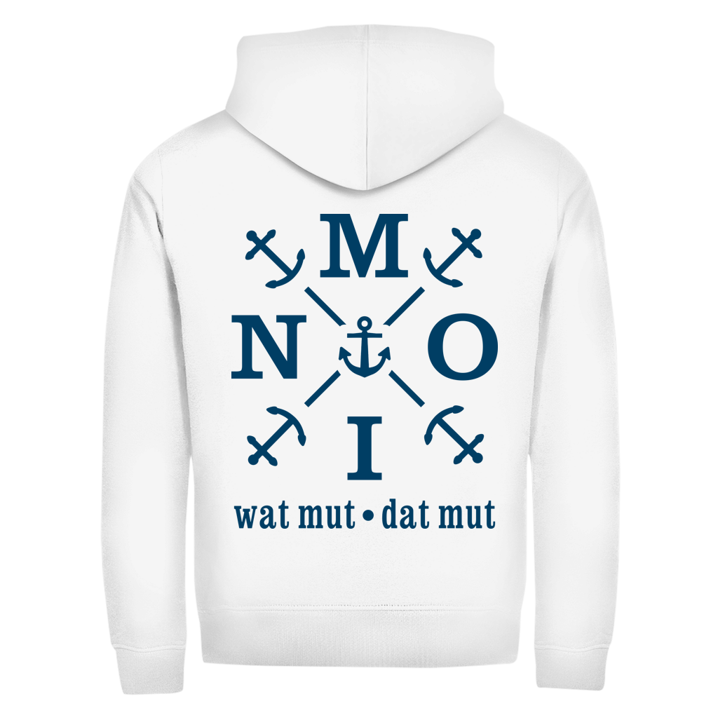 Hoodie-Jacke "MOIN"#504 - beidseitiger Druck
