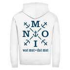 Hoodie-Jacke "MOIN"#504 - beidseitiger Druck