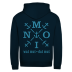 Hoodie-Jacke "MOIN"#504 - beidseitiger Druck