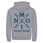 Hoodie-Jacke "MOIN"#504 - beidseitiger Druck