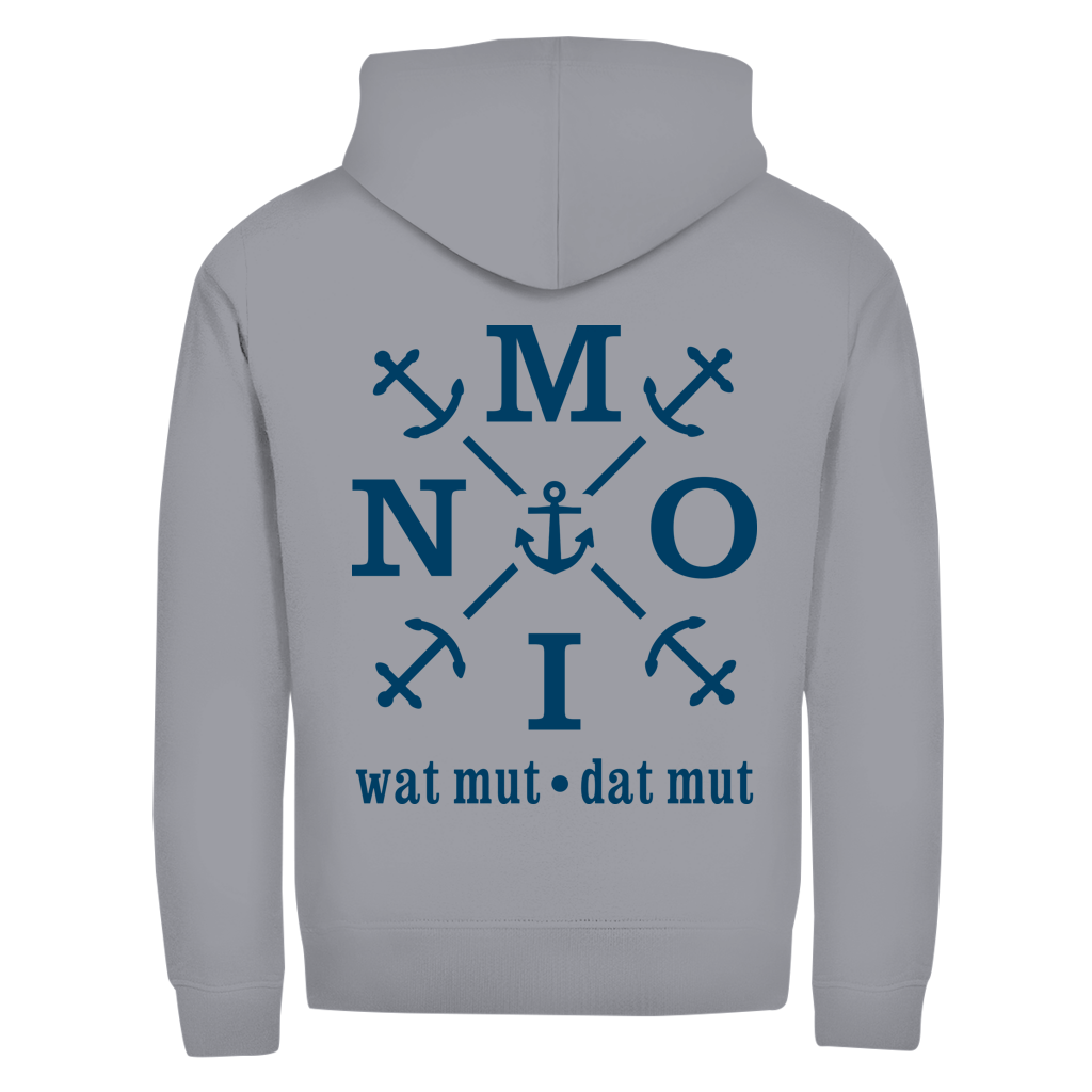 Hoodie-Jacke "MOIN"#504 - beidseitiger Druck