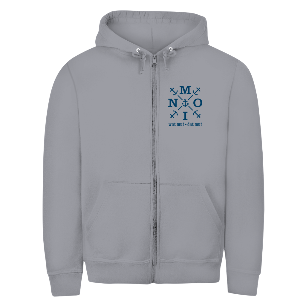 Hoodie-Jacke "MOIN"#504 - beidseitiger Druck