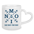 Keramik-Tasse mit Herzhenkel "MOIN"#504