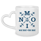 Keramik-Tasse mit Herzhenkel "MOIN"#504