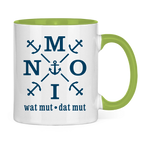 Keramik-Tasse zweifarbig "MOIN"#504