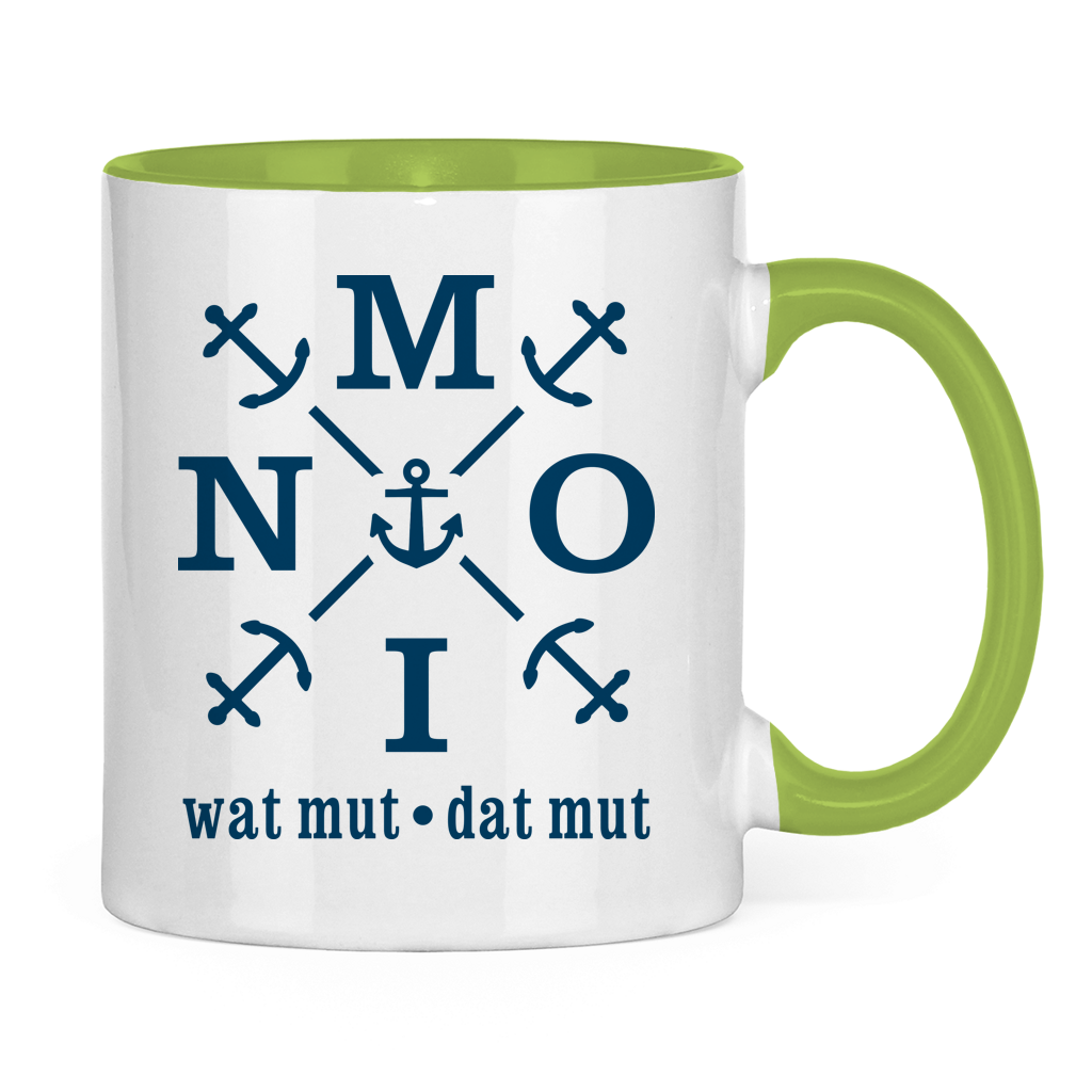 Keramik-Tasse zweifarbig "MOIN"#504