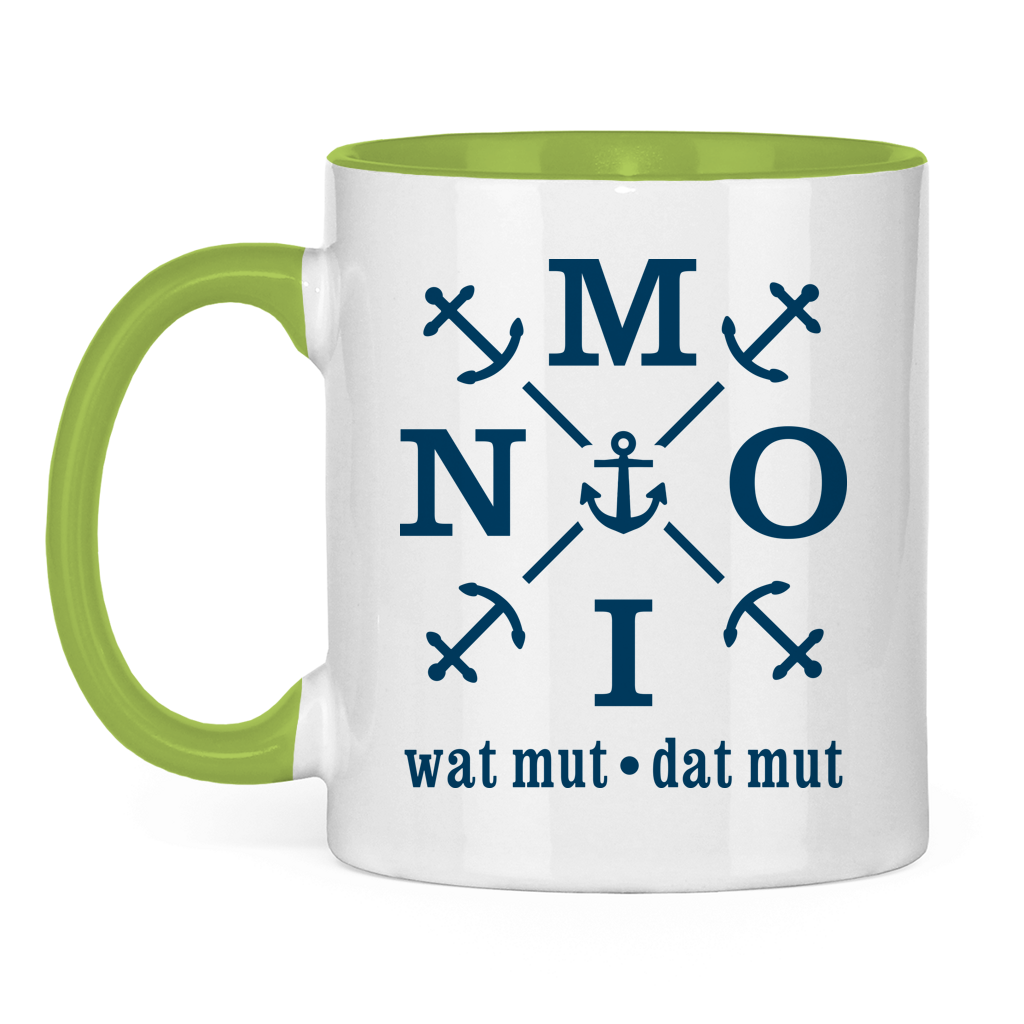 Keramik-Tasse zweifarbig "MOIN"#504