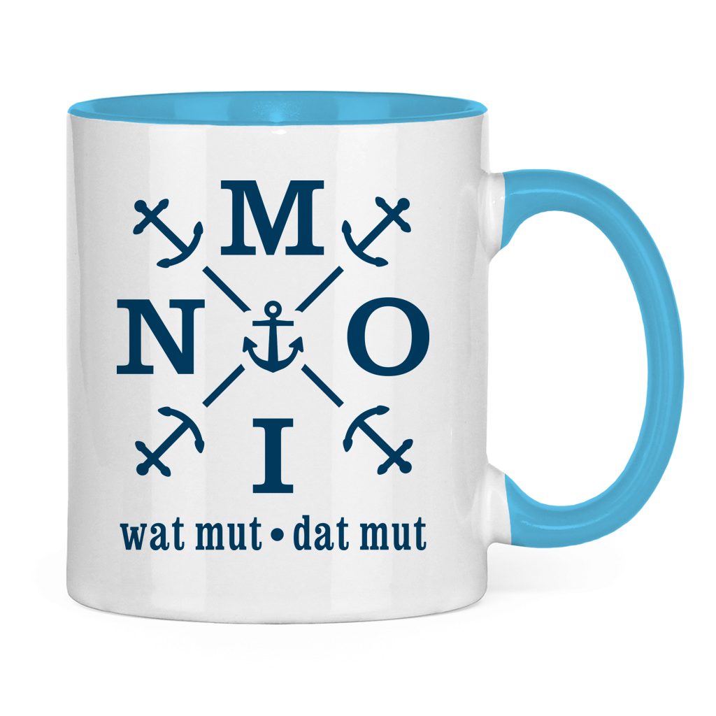 Keramik-Tasse zweifarbig "MOIN"#504