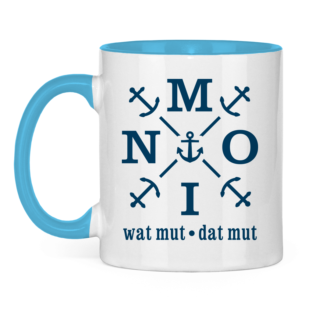 Keramik-Tasse zweifarbig "MOIN"#504