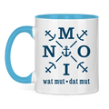Keramik-Tasse zweifarbig "MOIN"#504