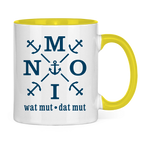 Keramik-Tasse zweifarbig "MOIN"#504