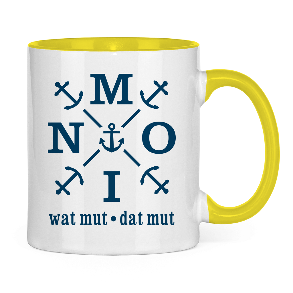 Keramik-Tasse zweifarbig "MOIN"#504