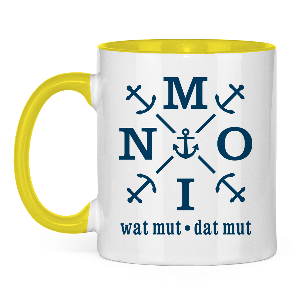 Keramik-Tasse zweifarbig "MOIN"#504