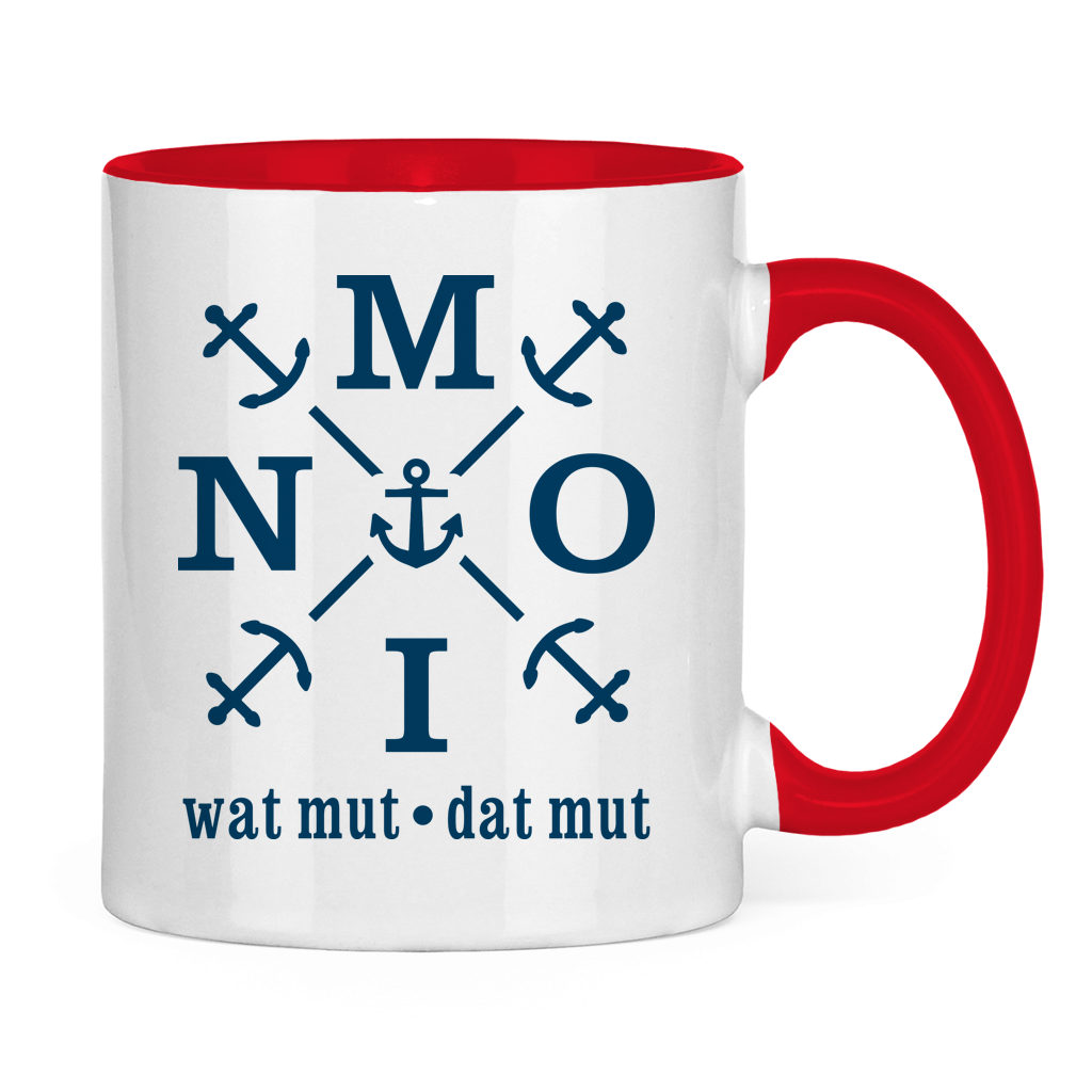 Keramik-Tasse zweifarbig "MOIN"#504